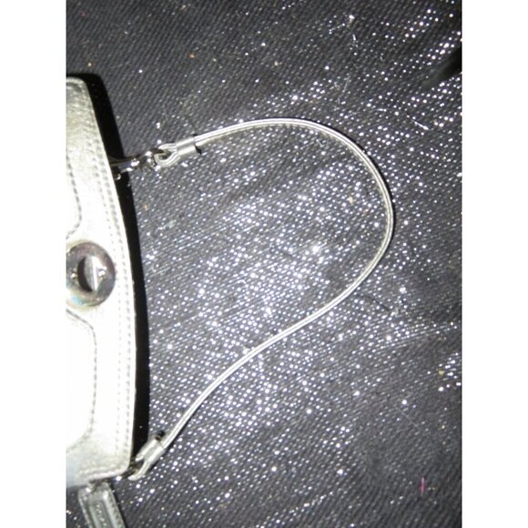 COACH Silver & Grey Signature Collection Canvas & Leather Mini Handbag New with - Picture 7 of 10